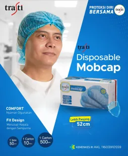 Haircap Mob Cap Blue
