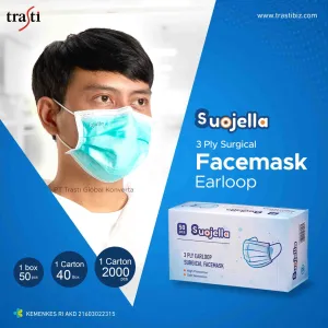 Facemask Masker Suojella 3 Ply  Karet suojella earloop